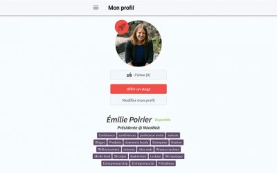 Émilie mentor pour les jeunes avec Academos!